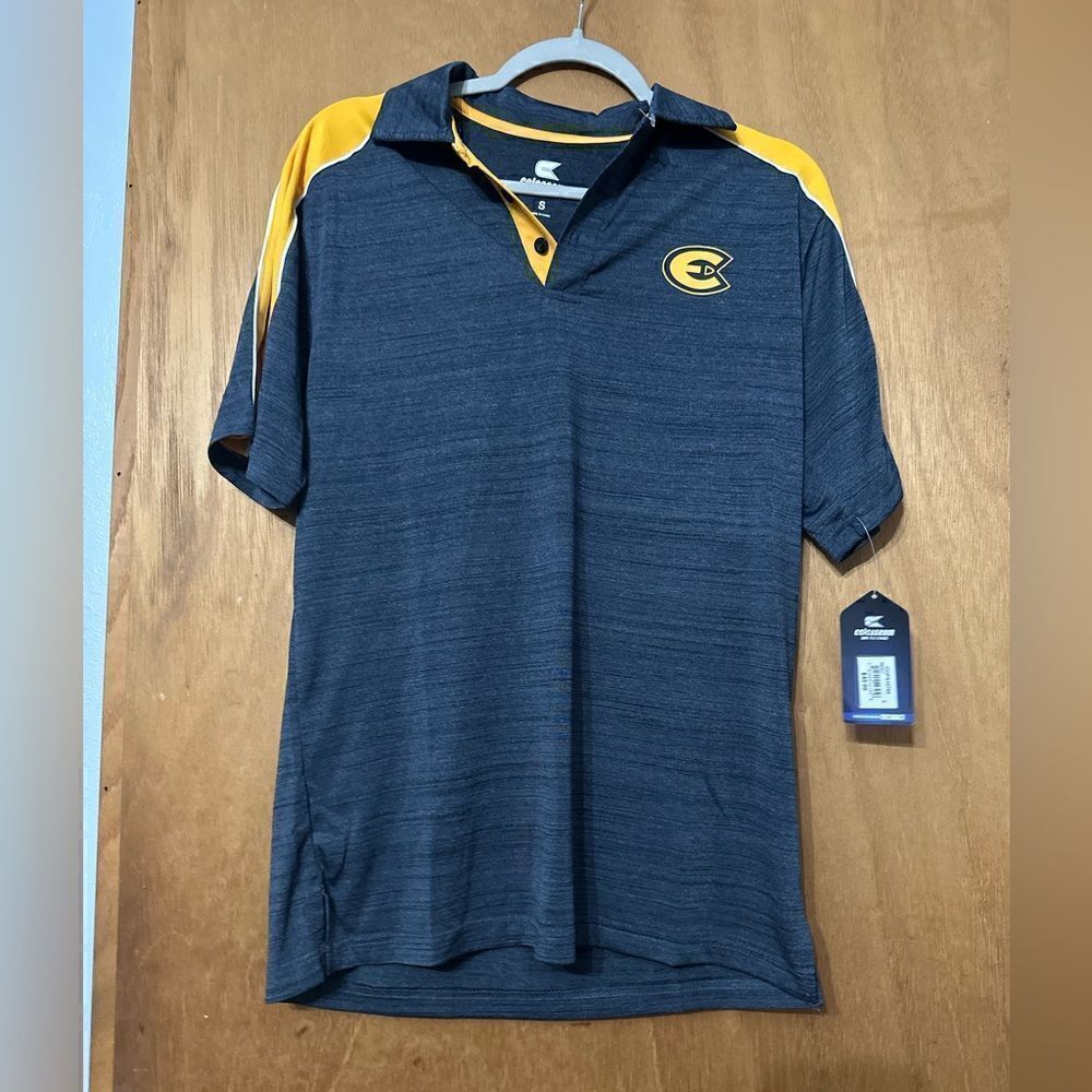 University of Wisconsin Eau Claire Blugold Men's Polo Shirt Small NWT Colosseum